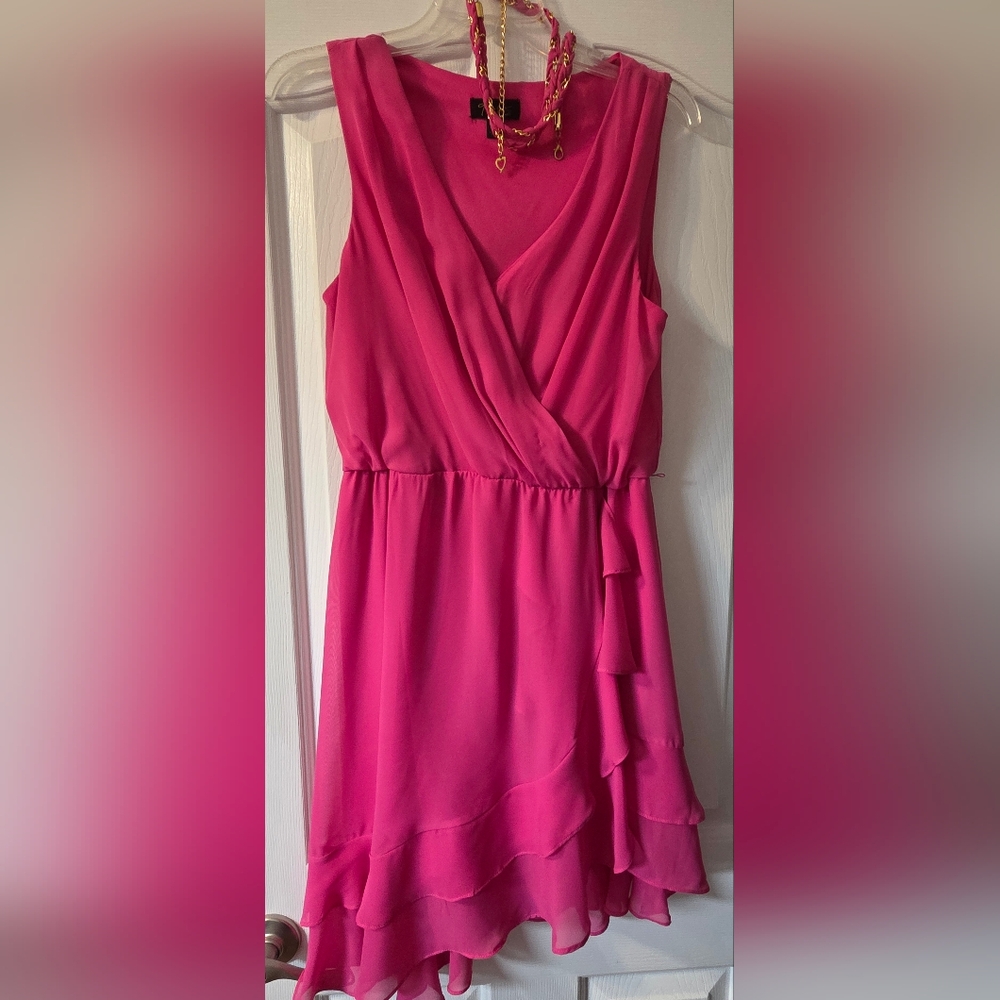 Thalia Sodi Fuchsia Asymmetrical Dress